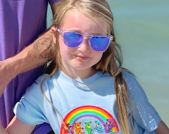 Grateful Dead Rainbow Bears Youth T Shirt