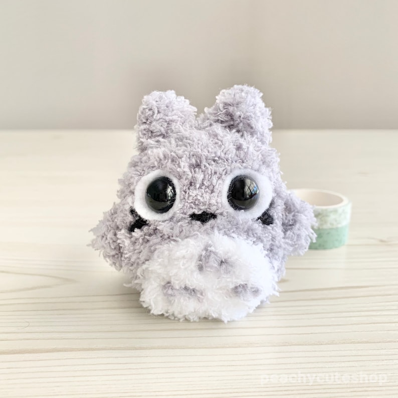 Fluffy Monster Plush Amigurumi Monster Kawaii Plush Stuffed Animal Cute Gift Idea Cute Amigurumi Mini Monster Crochet Monster image 1