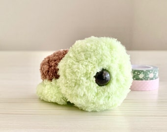 Turtle Plush - Fluffy Turtle - Amigurumi Turtle - Kawaii Amigurumi - Turtle Toy - Turtle Stuffed Animal - Crochet Turtle - Gift For Teens