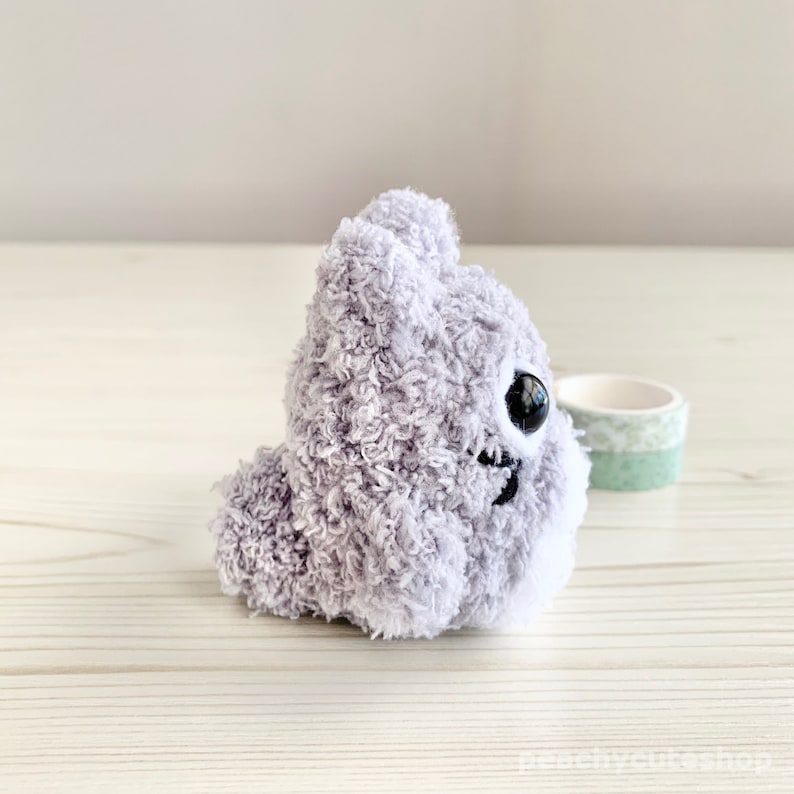 Fluffy Monster Plush Amigurumi Monster Kawaii Plush Stuffed Animal Cute Gift Idea Cute Amigurumi Mini Monster Crochet Monster image 4