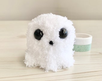 Fluffy Ghost Plush - Amigurumi Ghost - Cute Ghost - Stuffed Animal - Halloween Decor - Cute Amigurumi - Crochet Ghost - Halloween Plush