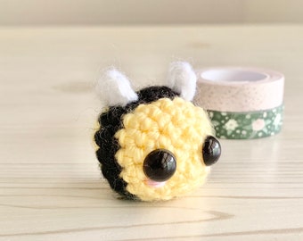 Tiny Bee - Kawaii Plush - Crochet Bumble Bee - Cute Bee - Kawaii Amigurumi - Kawaii Keychain - Cute Plush - Planner Accessory - Cute Gifts