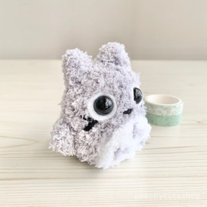 Fluffy Monster Plush Amigurumi Monster Kawaii Plush Stuffed Animal Cute Gift Idea Cute Amigurumi Mini Monster Crochet Monster image 2