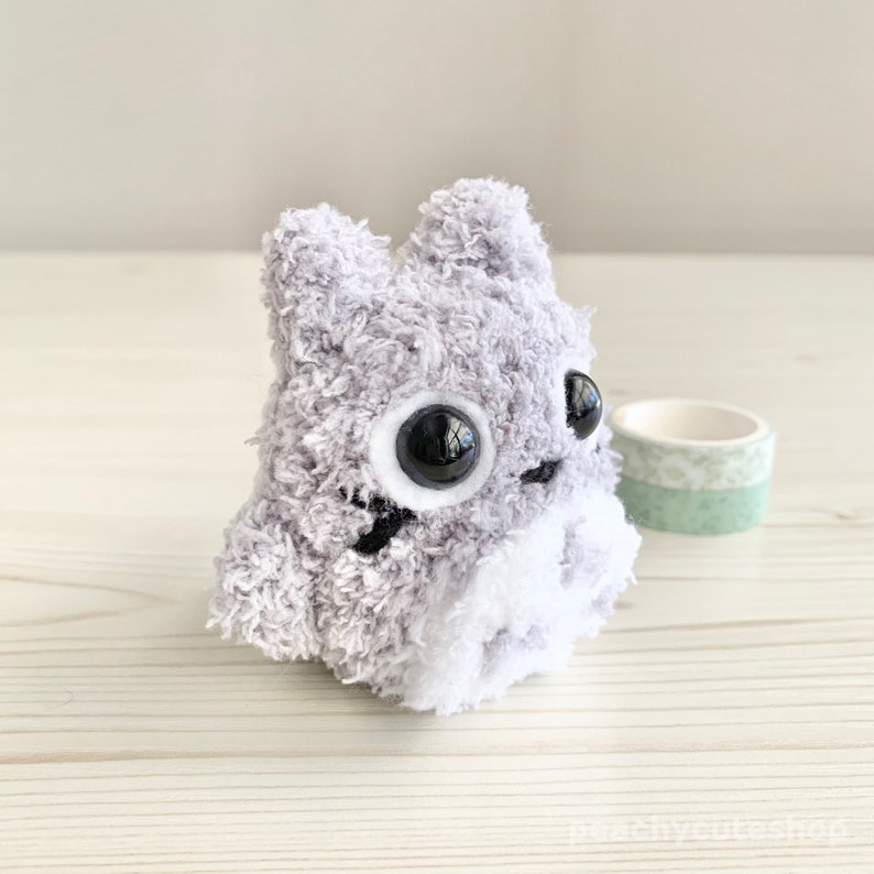 Fluffy Monster Plush Amigurumi Monster Kawaii Plush Stuffed Animal Cute Gift Idea Cute Amigurumi Mini Monster Crochet Monster image 2