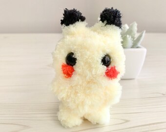 Fluffy Pikachu Plush - Pikachu Amigurumi - Cute Plush - Pokemon Amigurumi - Pikachu Toy - Plush Pokemon - Gift For Boys - Cute Gift Idea