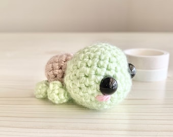 Cute Turtle - Turtle Plush - Cute Plush Toy - Amigurumi Turtle - Stuffed Turtle - Mini Crochet Turtle - Desk Accessory - Kawaii Plush