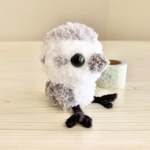 Fluffy Sandpiper Plush - Amigurumi Bird - Kawaii Plush - Sandpiper Stuffed Animal - Cute Amigurumi - Bird Plush - Sandpiper Crochet