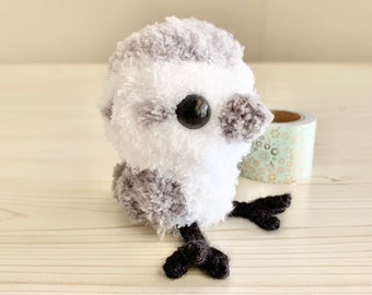 Fluffy Sandpiper Plush - Amigurumi Bird - Kawaii Plush - Sandpiper Stuffed Animal - Cute Amigurumi - Bird Plush - Sandpiper Crochet