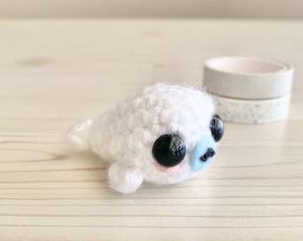 Tiny Seal - Kawaii Seal - Mamegoma Plush - Cute Keychain - Crochet Seal - Stuffed Animal - Seal Keychain - Kawaii Plush -Cute Desk Accessory