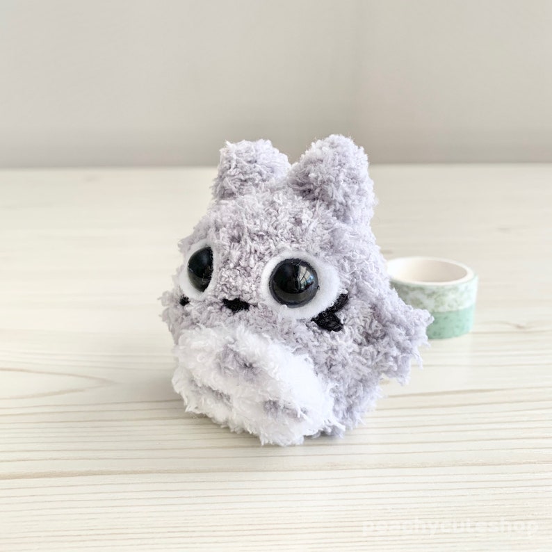 Fluffy Monster Plush Amigurumi Monster Kawaii Plush Stuffed Animal Cute Gift Idea Cute Amigurumi Mini Monster Crochet Monster image 3