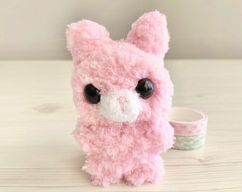 Kawaii Bunny - Pink Bunny Plush - Kawaii Plush - Stuffed Bunny - Gift For Her - Crochet Bunny - Kawaii Keychain - Cute Plush - Cute Gifts