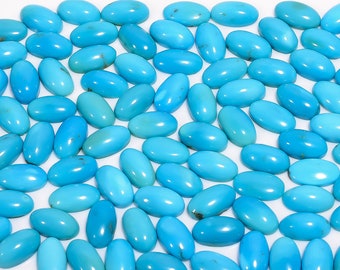 Natural Arizona Turquoise Oval Shape Cabochon Loose Gemstone Jewelry 12X7X4 mm Smooth Oval Smooth Turquosie Semi Precious Cabochon BU0574