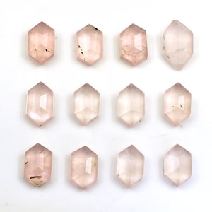 Natürliche Rosenquarz facettierte Phantasie Rosecuts Edelstein Quarz Flache Rückseite Edelstein Cabochon DIY Schmuckherstellung Lose Stein Preis pro Satz Versorgung Bild 5