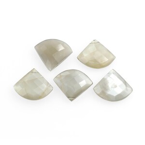 Gray Moonstone Axe Shape 17X20 mm Faceted Briolette Beads Fancy Drill Beads Loose Gemstone Making Supply Moonstone Jewelry Crystal Wholesale