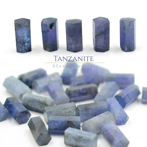 Natural Tanzanite Faceted Fancy Pillar Gemstone 5x10mm for Jewelry Making – Premium Set Supply
