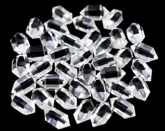 Kristallkvarts Dubbelterminerade Snidade Spetsar Ädelsten 6 x 12 mm Kvartsterminerade Kristallkvarts Smyckestillverkning Ädelsten Pris Per Set Leverans