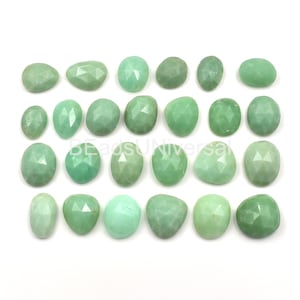Natural Chrysoprase Loose Gemstone, 5X8 to 8X12 mm Unshaped Rose Cuts, Chrysoprase Jewelry Making Gemstone, Chrysoprase Slice Wholesale