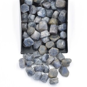 Rough Blue Sapphire Stone Loose Sapphire Healing Crystal Birthstone Raw Gems For Jewelry 4 to 15 mm Rough Beads Drilling Optional Raw Supply