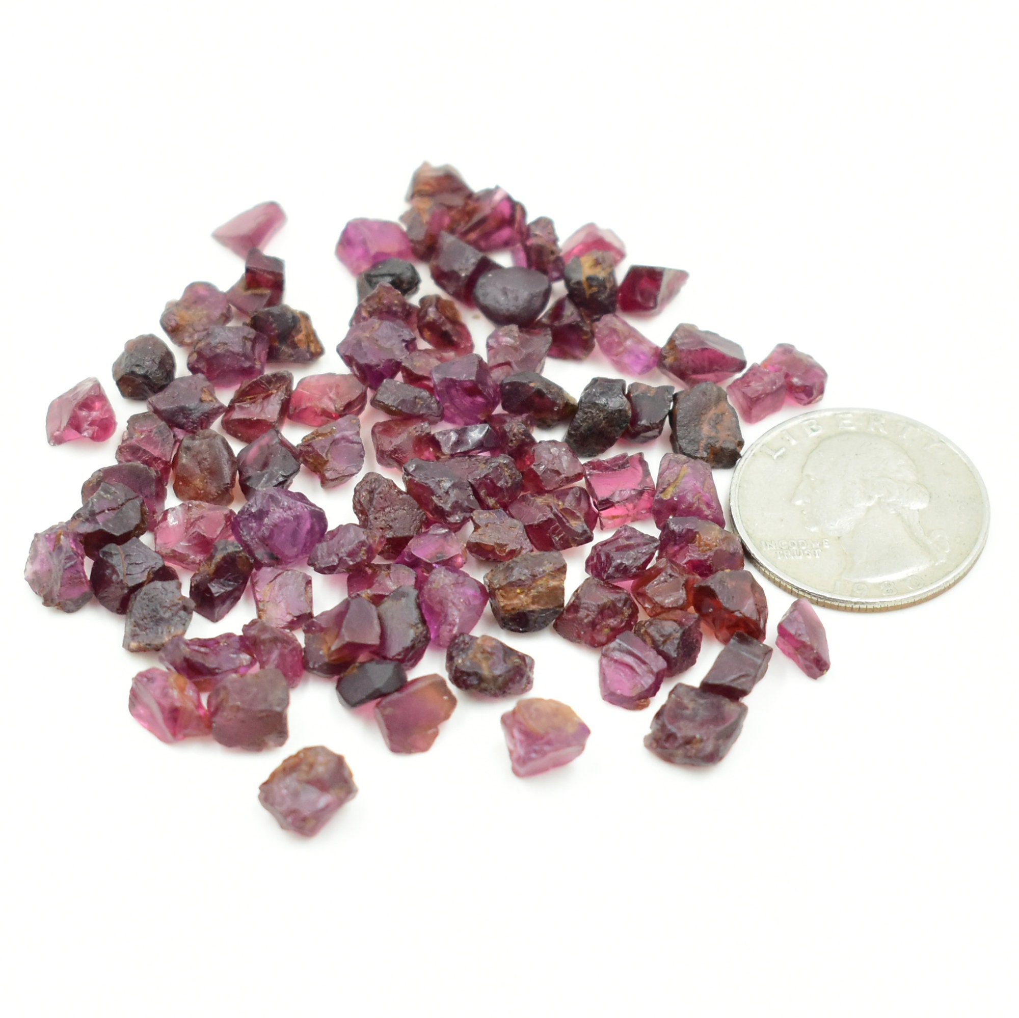 Filo Di Perle Rodolite Granato Ombreggiato Naturale - Sfaccettate 2.5mm - Qualità AAA - India