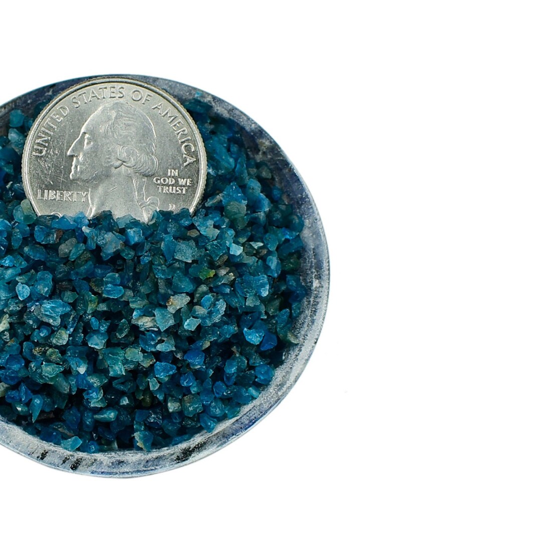 Natural Neon Apatite Crushed Raw Gemstone Rough Powder Crystal ...