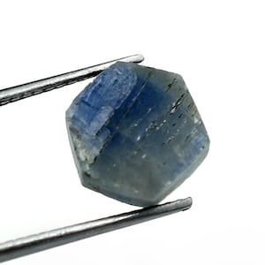 Natural Blue Sapphire Gemstone Slices One Side Polished Disk Slices Round Cut Gemstone Making Fancy Sapphire Gemstone Slices 5 Pieces Supply