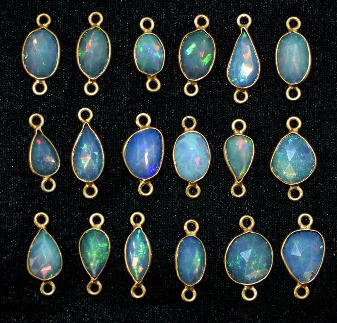 •ETHIOPIAN OPAL - TEAR• simple bezel silver ring (various sizes) main image 1