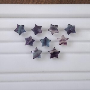 Rainbow Fluorite Carving Beads 10 mm Fluorite Star Loose Gemstone Beads Healing Crystal Multi Fluorite Carving Beads Wholesale Gemstone image 3