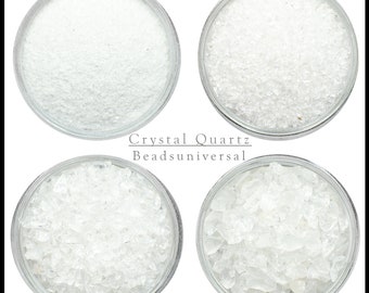 Natural Crystal Quartz Crushed Raw Gemstone Rough Birthstone Powder Thick Woodworking Healing Crystal Crushed Powder For Sale 50 Gram Pack