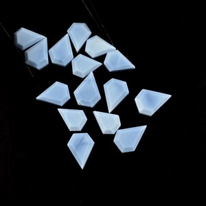 Opale blu naturale fantasia da 10 x 12 a 12 x 15 mm a forma di diamante, taglio sfaccettato, pietra preziosa sfusa, pietra portafortuna, cristallo fai da te, fornitura di pietre preziose