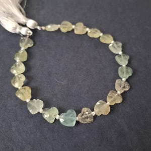 Multi Aquamarine Faceted Heart Shape Briolette 9 mm Beads Hand Carved Heart Crystal Loose Gemstone Making Jewelry DIY Beads Supplies MX-L