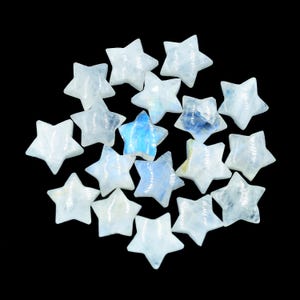 Multi Star Gemstone Carving Beads 10mm Smooth Briolette Crystal Loose Drill Beads for Pendant Making & Healing Jewelry Supplies