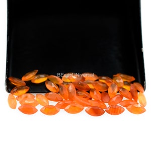 Natural Carnelian 2X4mm to 3X6mm Marquise Shape Brilliant Cut Faceted Beads High Quality Carnelian Loose Gemstone Supply Handmade Making