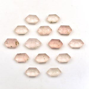 Natürliche Rosenquarz facettierte Phantasie Rosecuts Edelstein Quarz Flache Rückseite Edelstein Cabochon DIY Schmuckherstellung Lose Stein Preis pro Satz Versorgung Bild 7