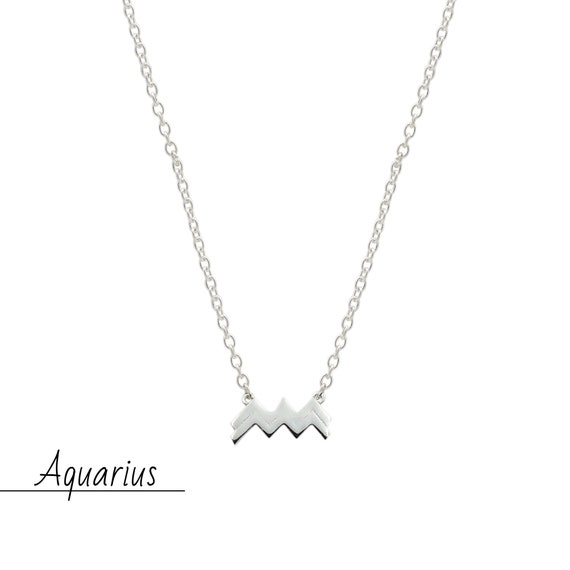 Handmade 925 sterling silver [Aquarius necklace aquarius] Constellation  series - Shop Secret Summer Jewellery Necklaces - Pinkoi