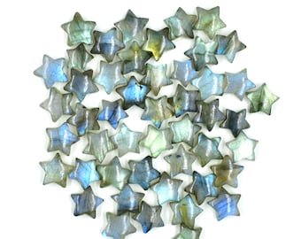 Flashy Labradorite Gemstone Carved Stone 10 mm Star Shape Smooth Beads DIY Faceted Loose Gemstone Making jewelry Wholesale Loose Star Carved