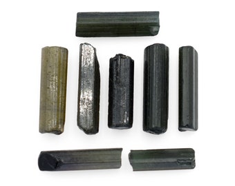 Raw Black Tourmaline Pointer Pencil Loose Gemstone Healing Crystal Wholesale Jewelry Making Rough Tourmaline Bar Mixed Raw Birthstone Supply