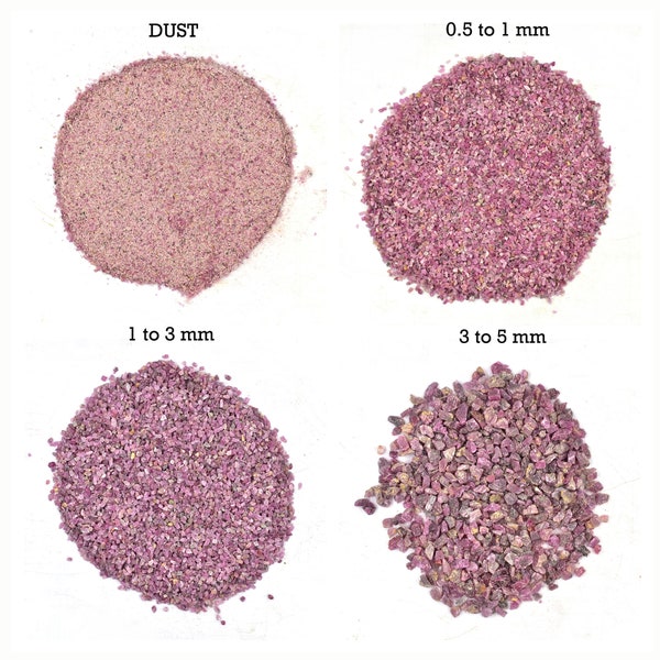 Natürlicher Rubin Zerkleinerter Rohstein Juli Geburtsstein Heilkristall Rohedelsteinpulver Zerkleinertes Pulver Zum Verkauf Herstellung Handarbeit 50 Gramm Packung