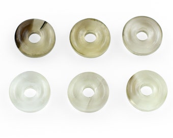 Zitronenquarz Donuts Form 14,5 mm runde Briolette Plain Perle für Schmuckherstellung Schmuck Healing Crystal lose Edelstein Bohrer Perlen Liefert