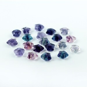 Rainbow Fluorite Carving Beads 10 mm Fluorite Star Loose Gemstone Beads Healing Crystal Multi Fluorite Carving Beads Wholesale Gemstone image 9