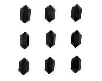 Black Onyx with Double Termination for Pendant Making Drilled Gemstone Crystal Bead Black Onyx Wands Black Onyx Bullet Jewelry Making Beads