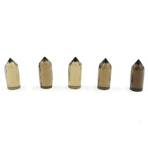 Natural Smoky Quartz Pencil Pointer Gemstone Drill Bead Smoky Quartz Pencil Mini Tower Quartz Points Quartz Jewelry Price Per Set Supply