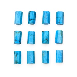 Blue Turquoise Double Terminated Pointer Gemstone For Making 5X10 to 6X12 mm Pointer High Quality Turquoise Howlite Pillar Wholesale Lot