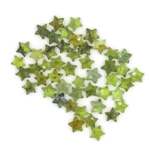 Loose Peridot Star Carving, Faceted Peridot Briolette Beads, 10 mm Calibrated Fancy Peridot For Making Jewelry, Drilling Optional Stone,5 Pc