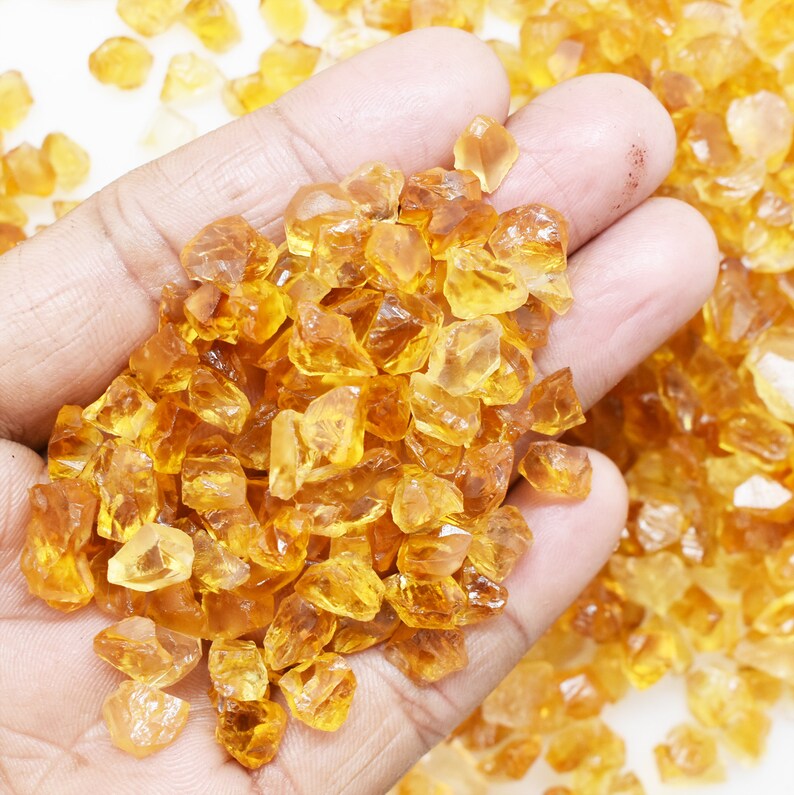 Yellow Citrine Rough Making Jewelry Wholesale Natural Citrine Rough Gravel Stone Natural Citrine Rough Loose Gemstone 6 to 18 mm Approx