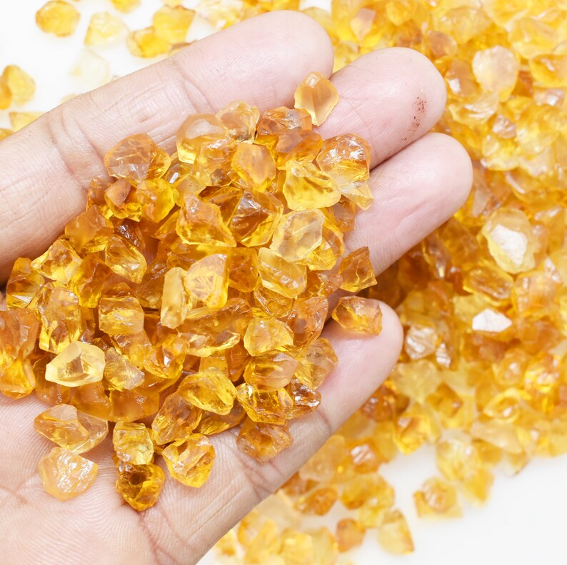 Yellow Citrine Rough Making Jewelry Wholesale Natural Citrine Rough Gravel Stone Natural Citrine Rough Loose Gemstone 6 to 18 mm Approx