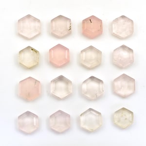 Natürliche Rosenquarz facettierte Phantasie Rosecuts Edelstein Quarz Flache Rückseite Edelstein Cabochon DIY Schmuckherstellung Lose Stein Preis pro Satz Versorgung Bild 1