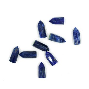 Natural Sodalite Faceted Pointer Gemstone 6X12 mm Faceted Pencil Drill Beads DIY Jewelry  Pendant Making Healing Crystal Sodalite Pointers