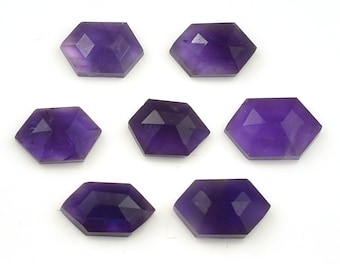 Elongated Hexagon Rosecut Gemstones - 6x11mm to 8x13mm Fancy Shape Hexagon - DIY Jewelry Making Loose Stones 5 Price Per Set