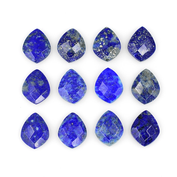 Genuine Lapis Lazuli Faceted Trillium Beads 13x15mm Briolette Trillium Shape Loose Gemstone Beads For Making Drill Beads DIY Jewelry Finding
