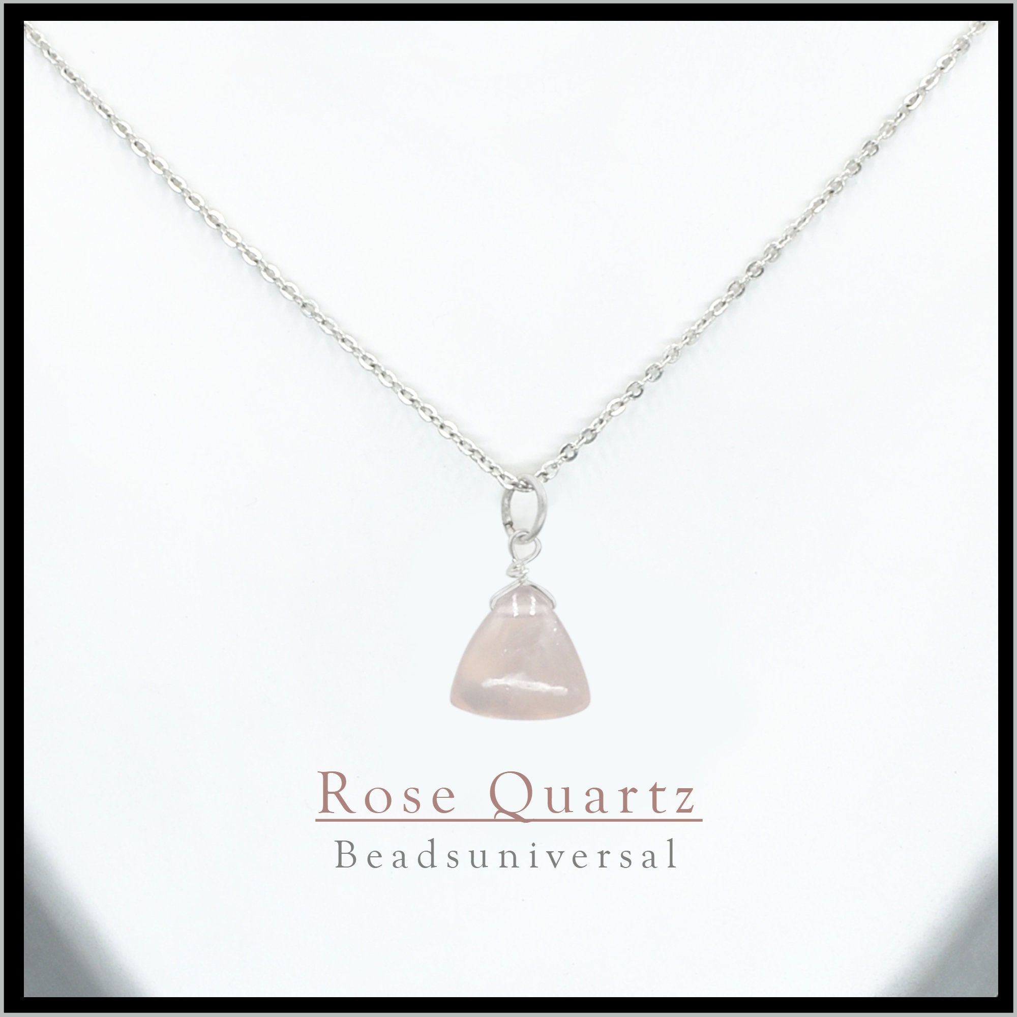 Pendentif en forme de cœur, pierre de guérison naturelle, Quartz Rose,  cristal Rose, poudre, collier, bijoux